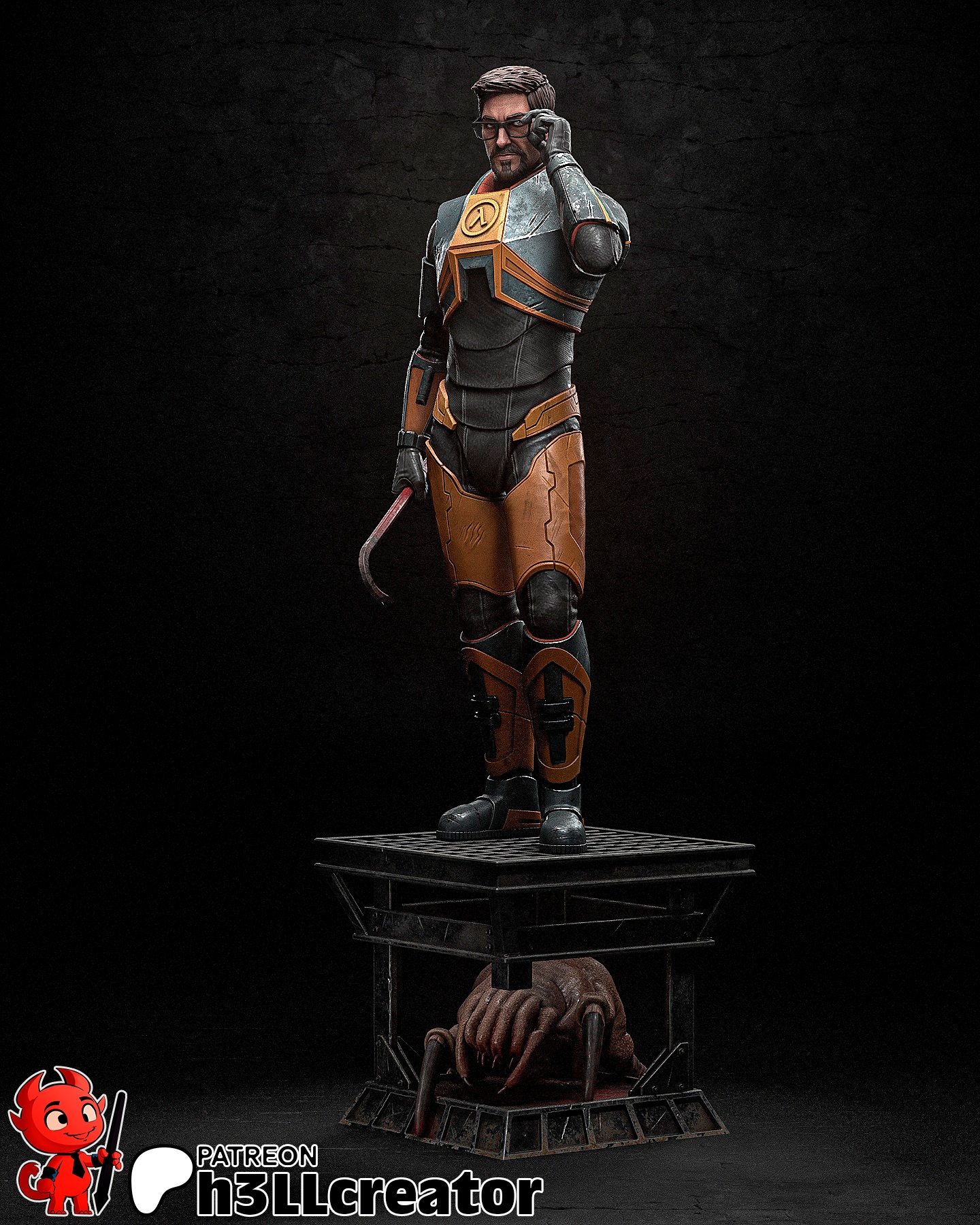 Statuina/statua Gordon Freeman in resina varie misure - Foto 3 di 8