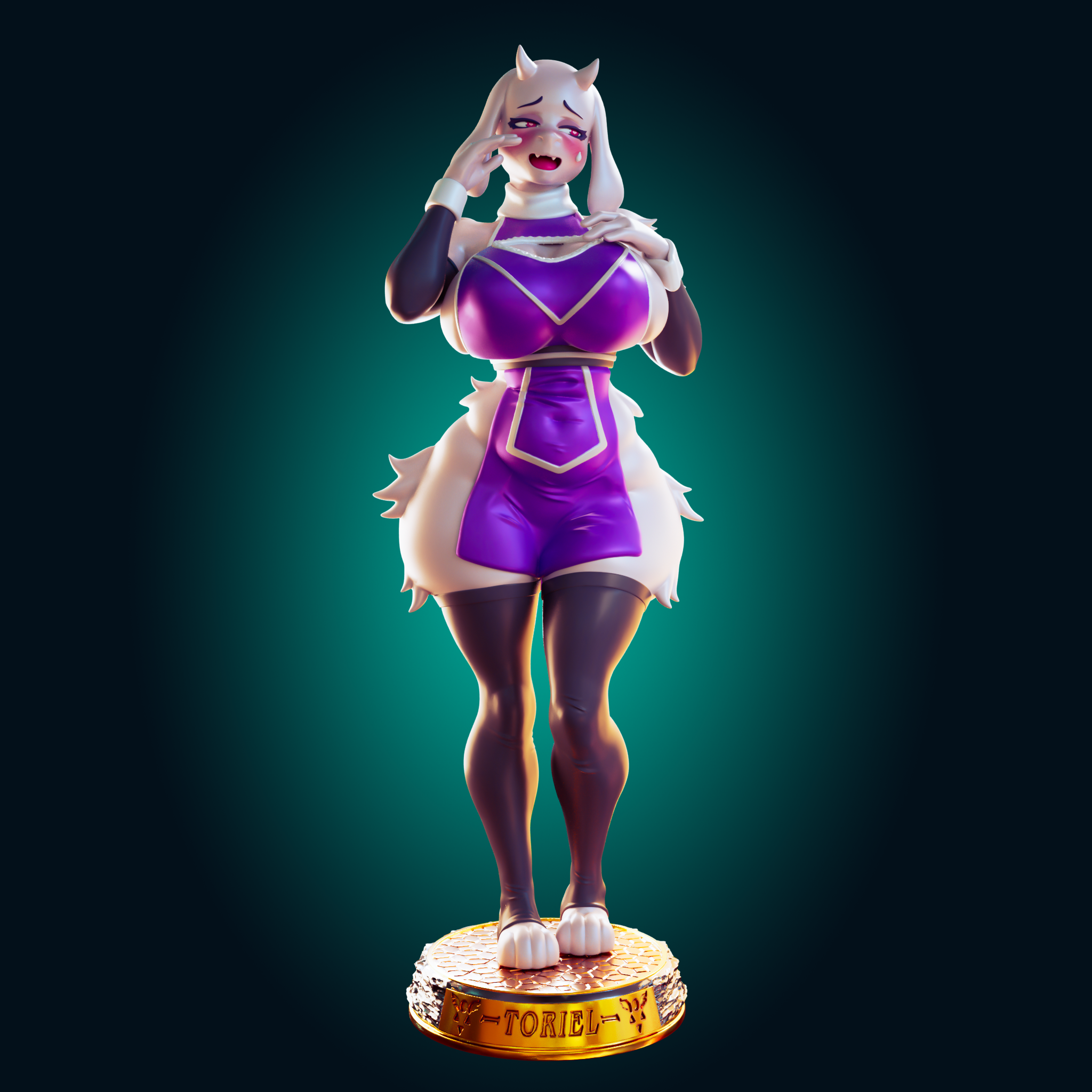 Statuina/Statua Thicc Toriel varie misure - Foto 5 di 10