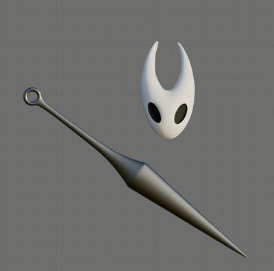 Hollow Knight Silksong Hornet  Cosplay Helmet and spear