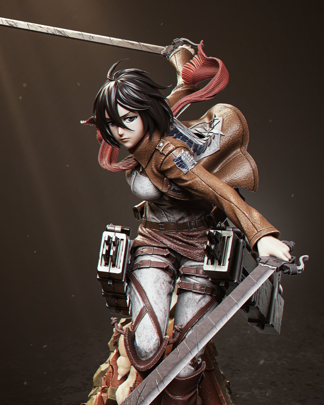 Mika Mikasa Ackerman Figure / Statue various sizes | eBay