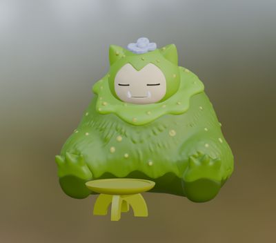 Mosslax Moss covered Snorlax Resin Figure / Statue various sizes