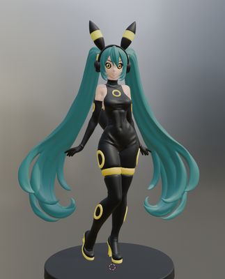 Umbreon Miku Resin Figure / Statue various sizes
