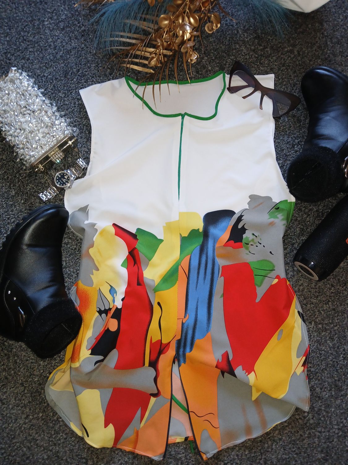 Canvas Bloom Sleeveless Top
