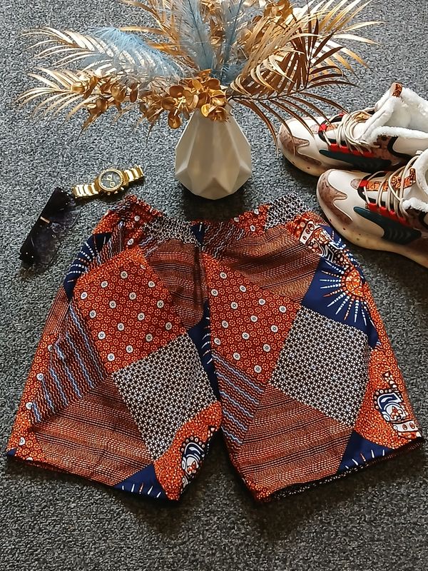 VibeKra Ankara Unisex Summer Short
