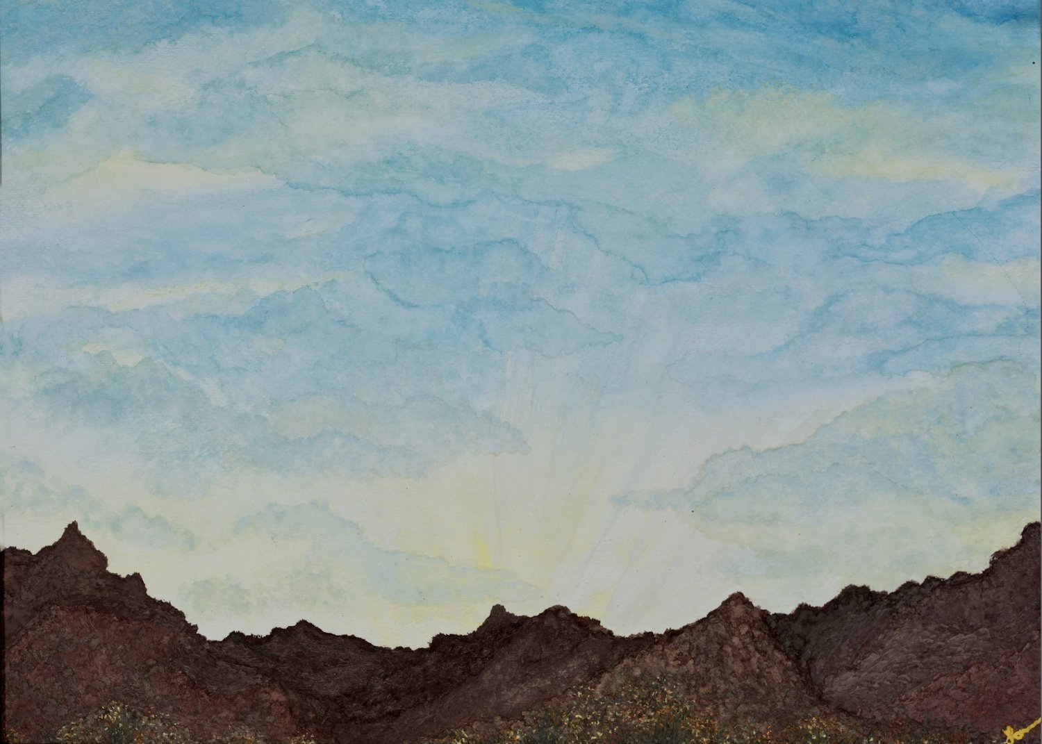"Desert Rays" -  Signed 10" x 8" Print