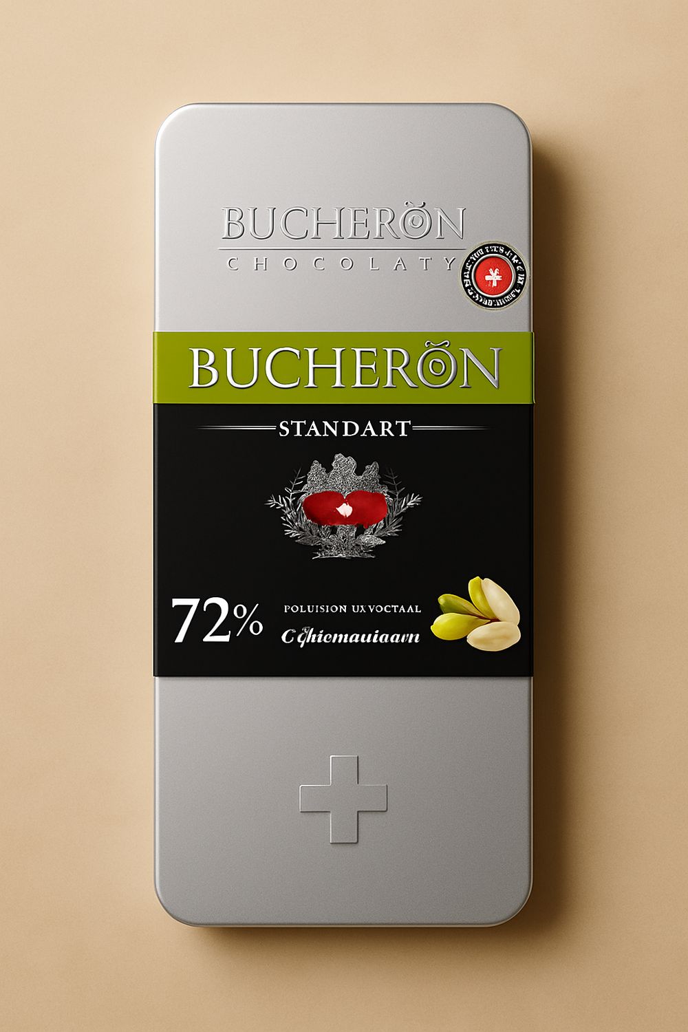 Boucheron dark chocolate with pistachios 100g