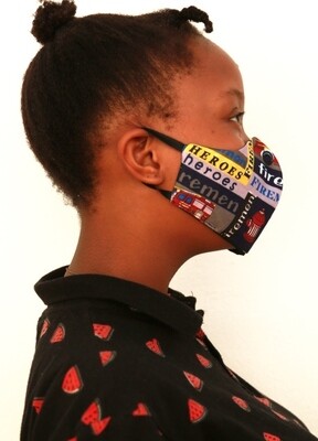 FACE MASK - KIDS 7-12, FIREFIGHTERS
