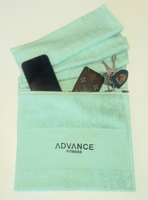 Gym Towel with Zip Pocket - Colour Mint - Black Friday Special Price