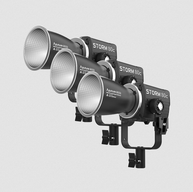 APUTURE Storm 80c kit de 3