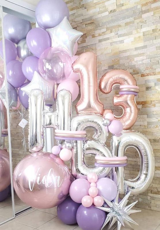 HBD Floating Balloon Arrangement