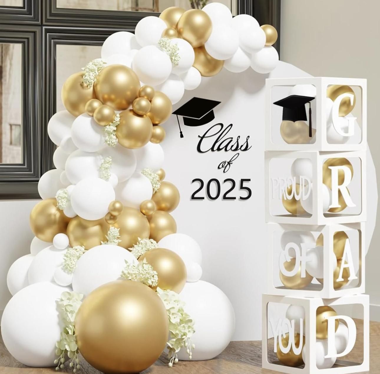 Custom Balloon Arch with Personalized Backdrop