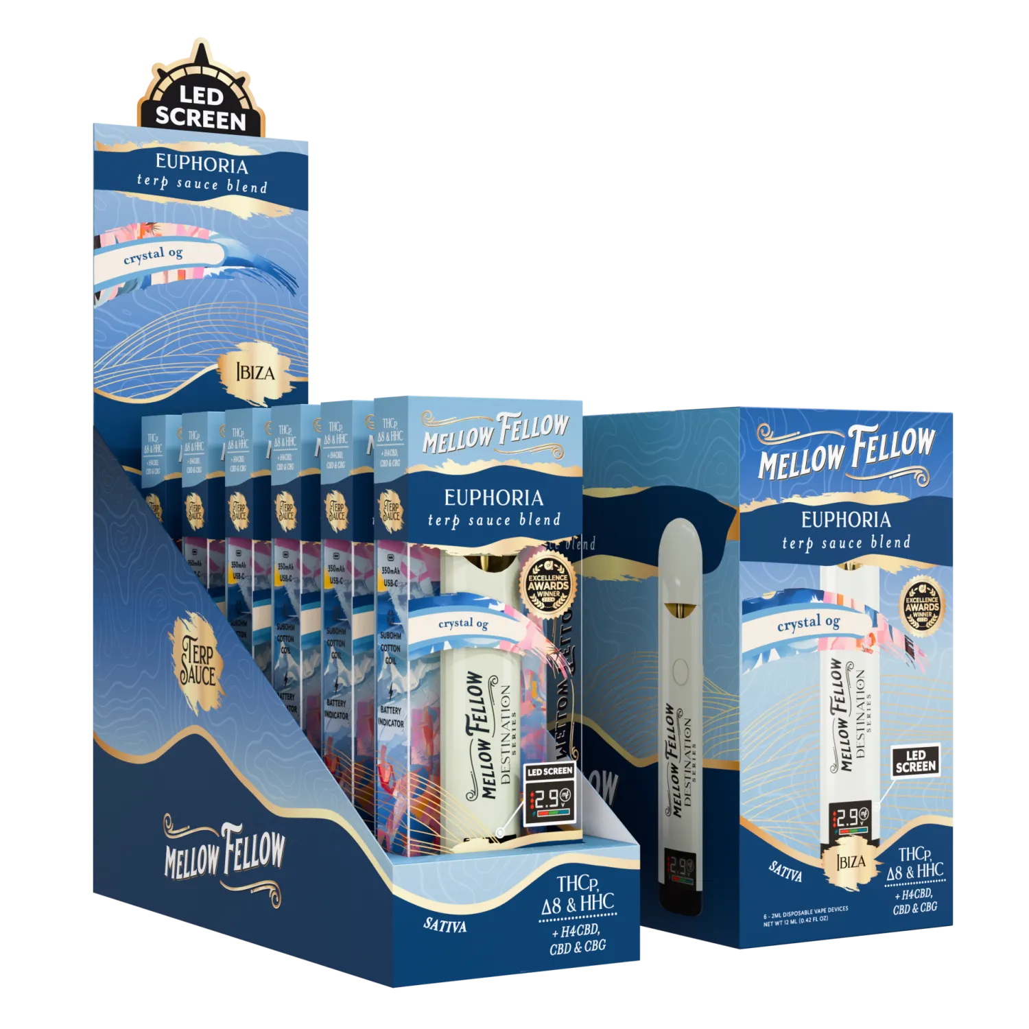 MELLOW FELLOW – 2ML EUPHORIA BLEND (CRYSTAL OG)