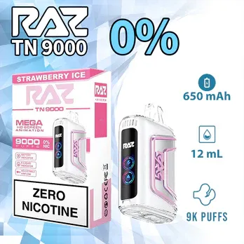 RAZ TN ZERO STRAWBERRY 9000 PUFFS