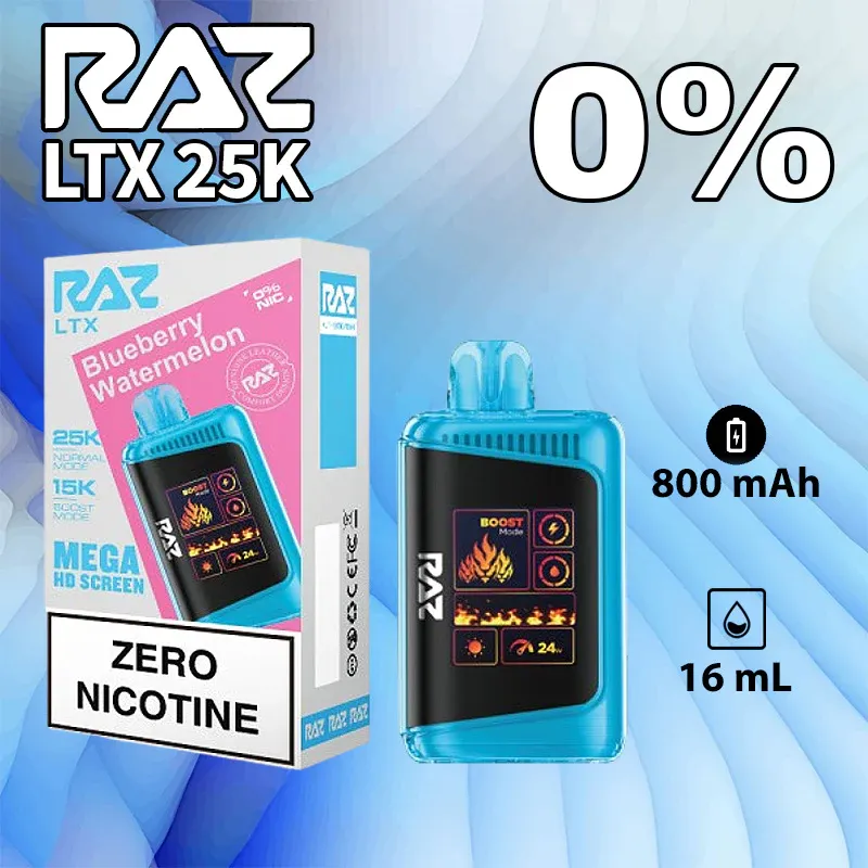 RAZ LTX ZERO BLUEBERRY WATERMELON 25000 PUFFS