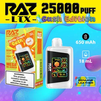 RAZ LTX WHITE GREPE GUSH 25000 PUFFS