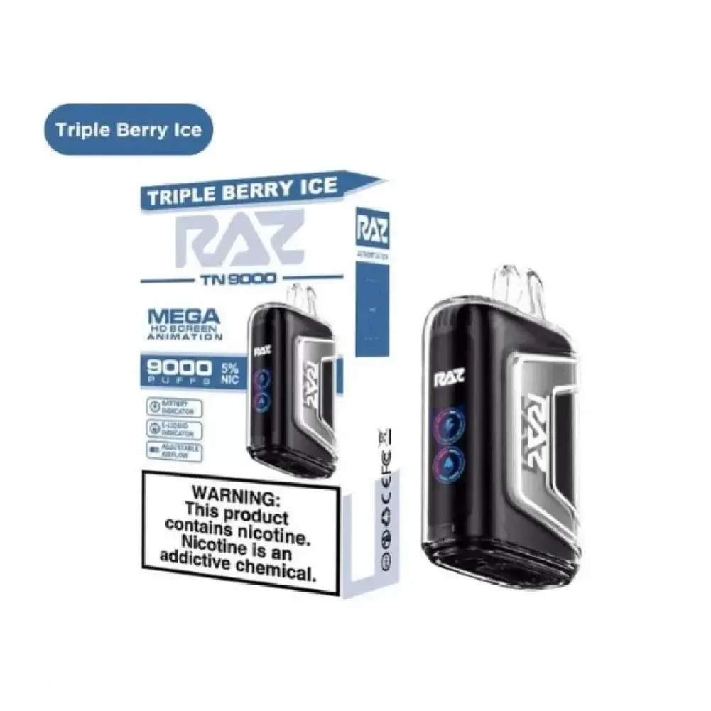 RAZ TN TRIPLE BERRY ICE 9000 PUFFS