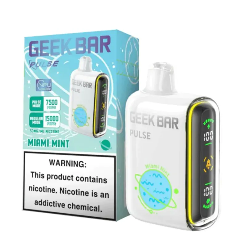 GEEK BAR PULSE MIAMI MINT 15000 PUFFS GEEK BAR PULSE MIAMI MINT 15000 PUFFS