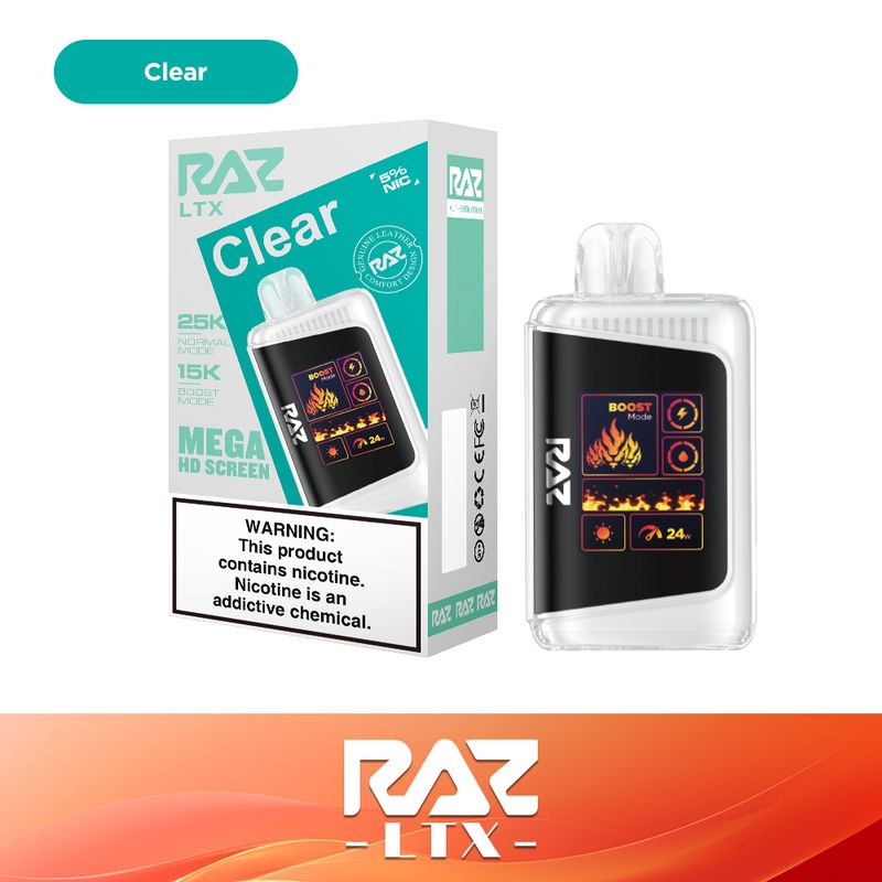 RAZ LTX MEGA CLEAR 25000 PUFFS