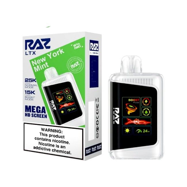 RAZ LTX NEW YORK MINT 25000 PUFFS