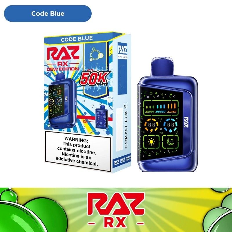 RAZ RX CODE BLUE 50000 PUFFS