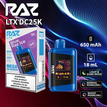 RAZ LTX BLUE RAZ ICE 25000 PUFFS RAZ LTX BLUE RAZ ICE 25000 PUFFS