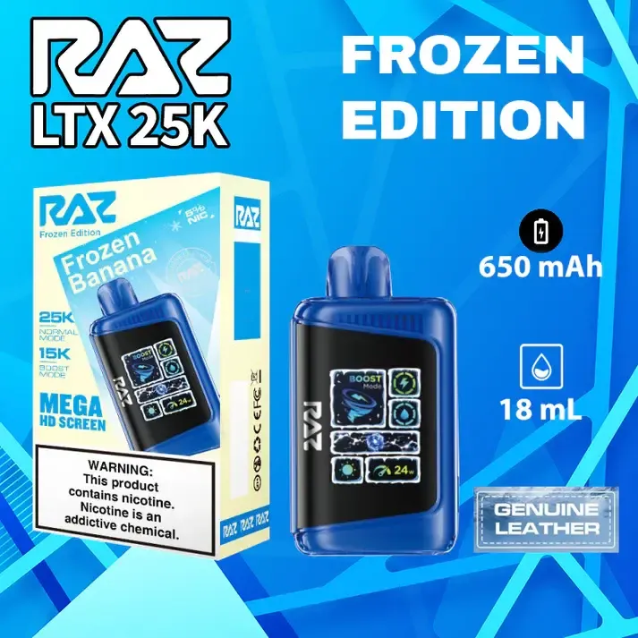 RAZ LTX FROZEN BANANA 25000 PUFFS RAZ LTX FROZEN BANANA 25000 PUFFS