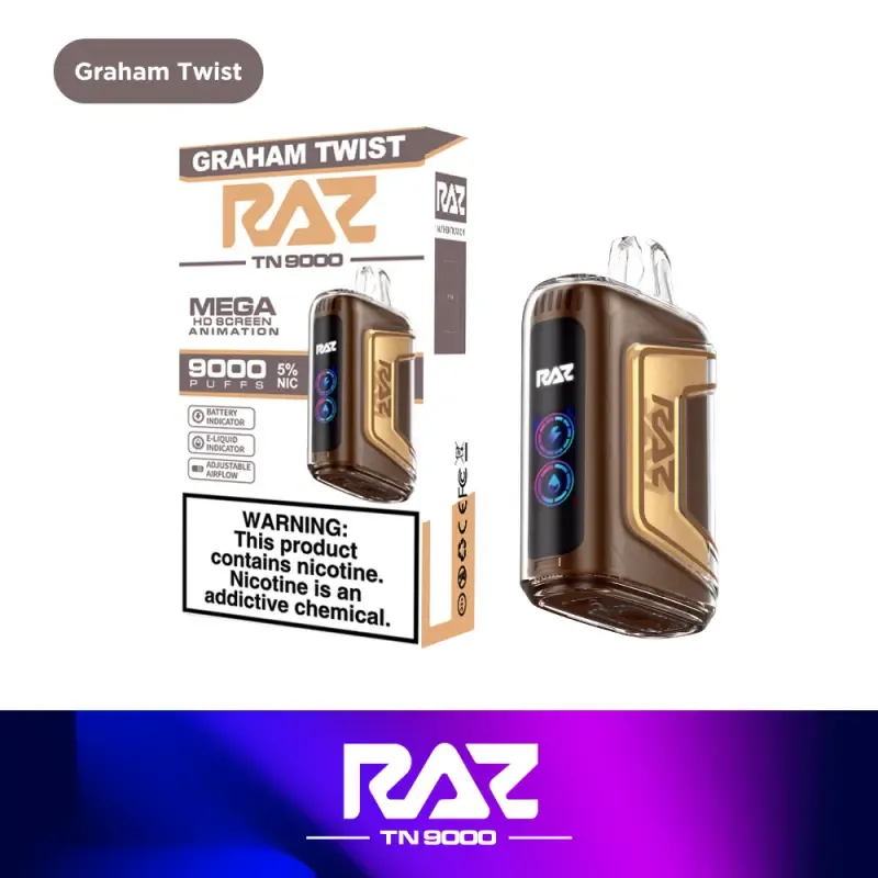 RAZ TN GRAHAM TWIST 9000 PUFFS