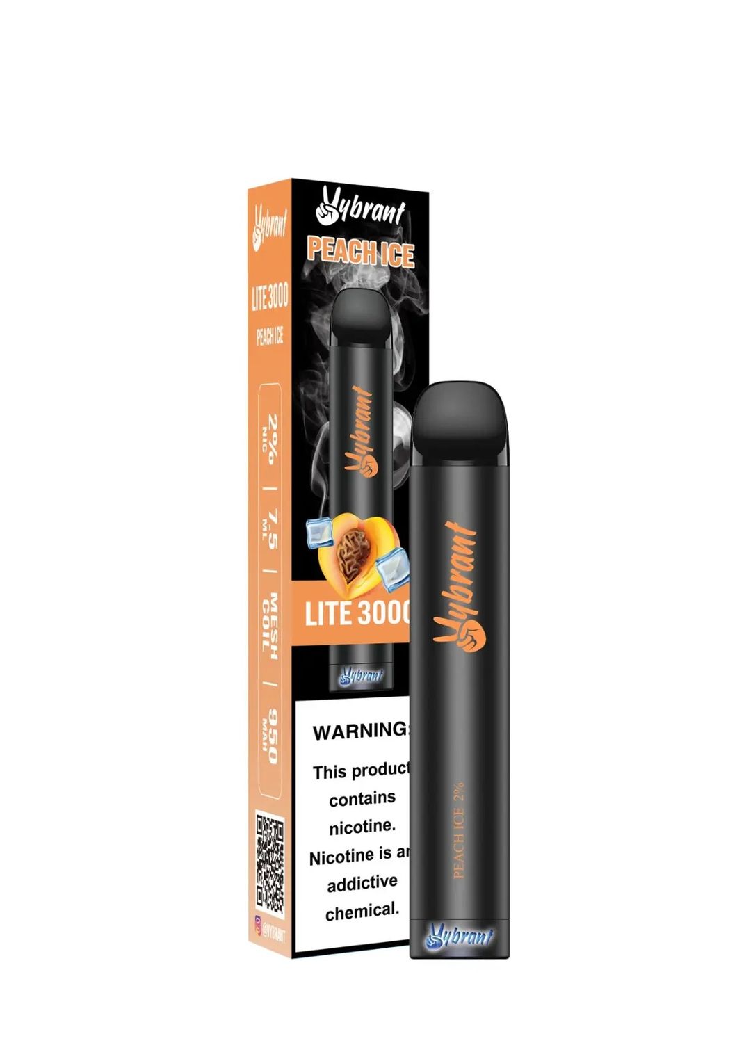 VYBRANT 2% PEACH ICE 3000 PUFFS VYBRANT 2% PEACH ICE 3000 PUFFS