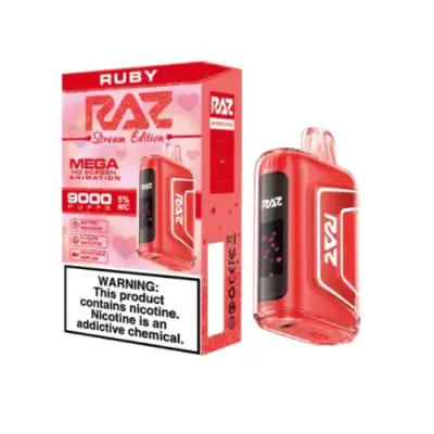 RAZ TN RUBY CHERRY STRAWBERRY 9000 PUFFS RAZ TN RUBY CHERRY STRAWBERRY 9000 PUFFS