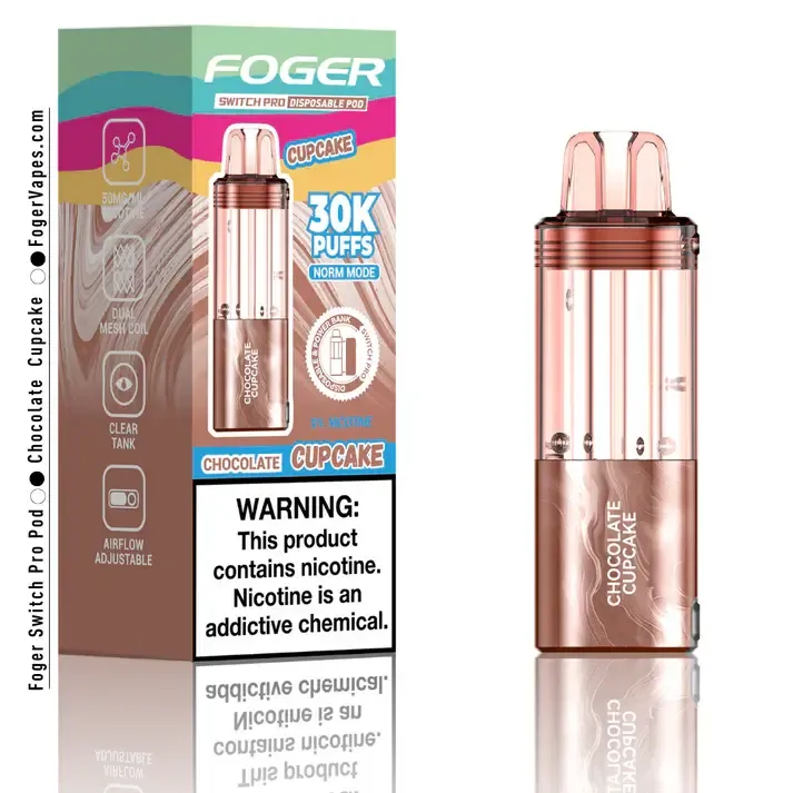 FOGER SWITCH PRO POD CHOCOLATE CUPCAKE 30000 PUFFS FOGER SWITCH PRO POD CHOCOLATE CUPCAKE 30000 PUFFS