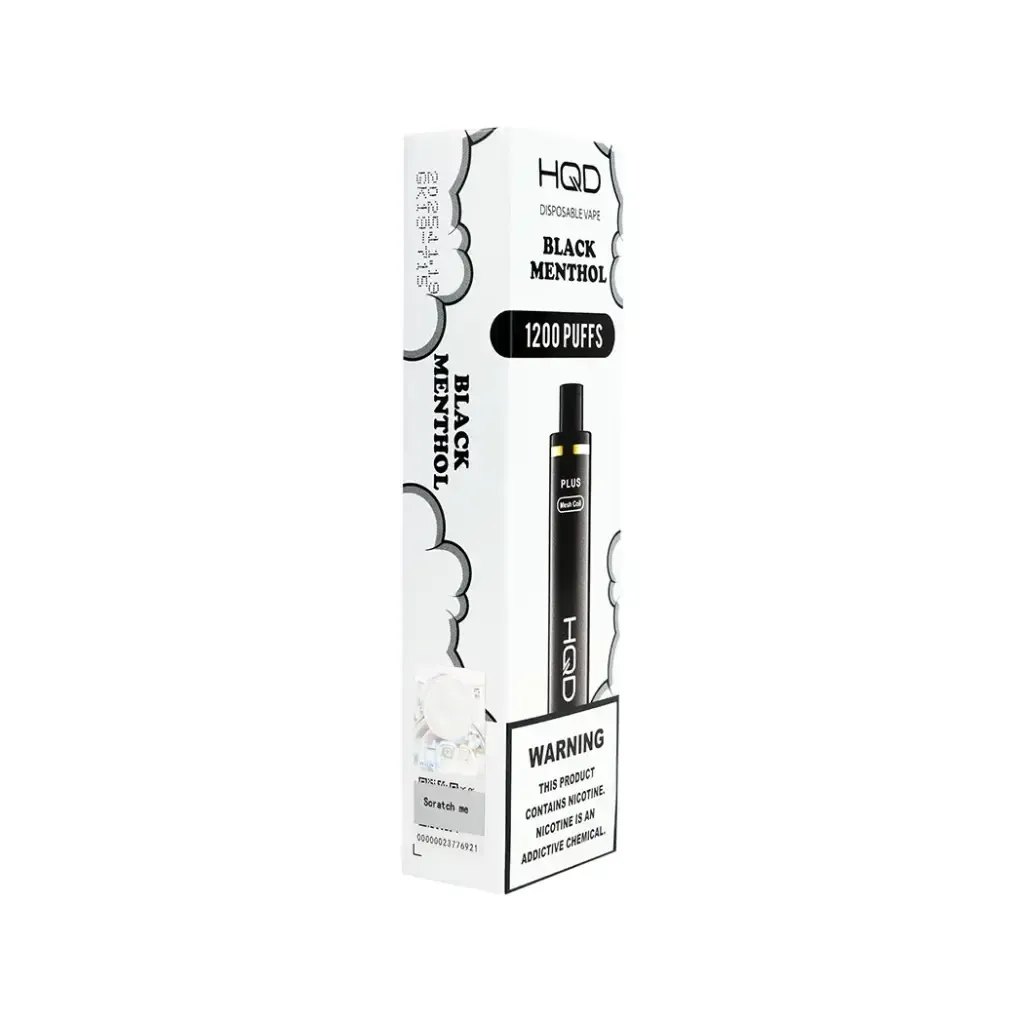 HQD CUVIE PLUS BLACK MENTHOL 1200 PUFFS