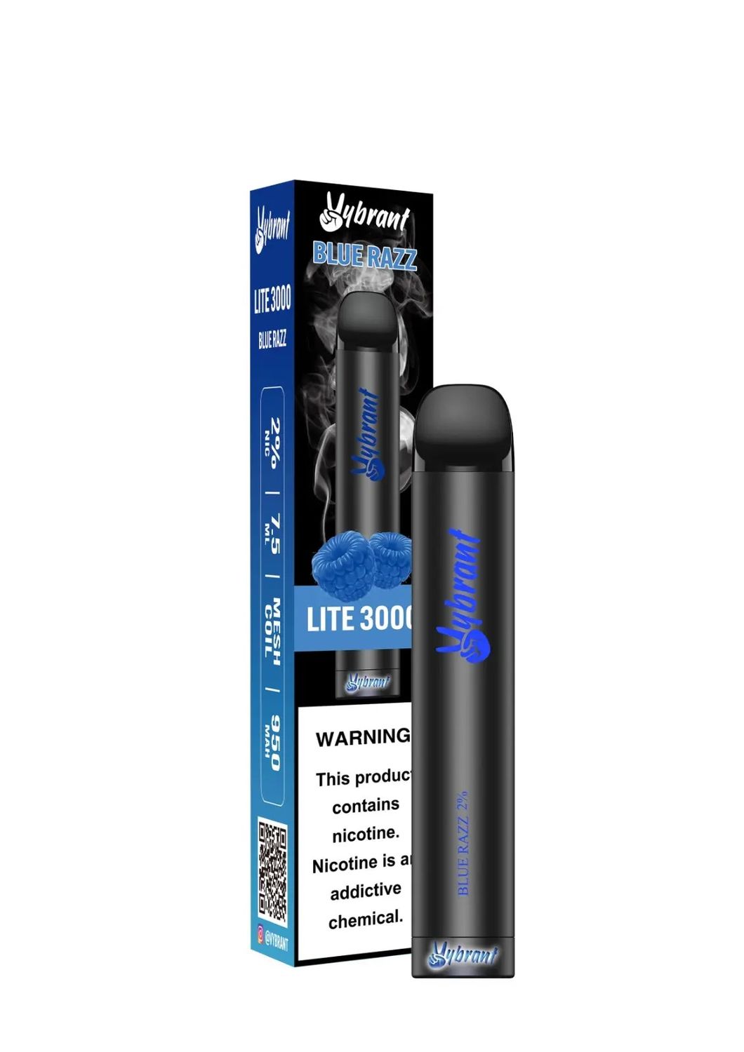 VYBRANT 2% BLUE RAZZ 3000 PUFFS VYBRANT 2% BLUE RAZZ 3000 PUFFS