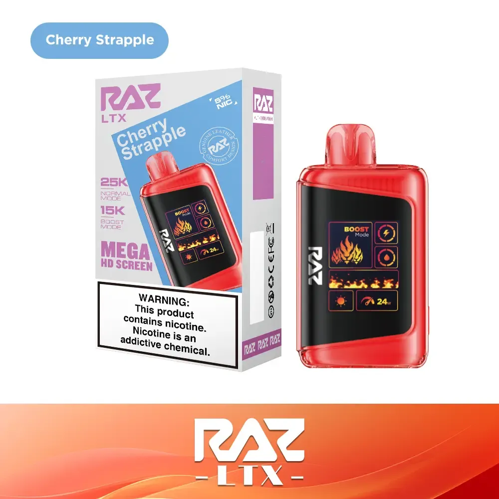 RAZ LTX CHERRY STRAPPLE 25000 PUFFS RAZ LTX CHERRY STRAPPLE 25000 PUFFS