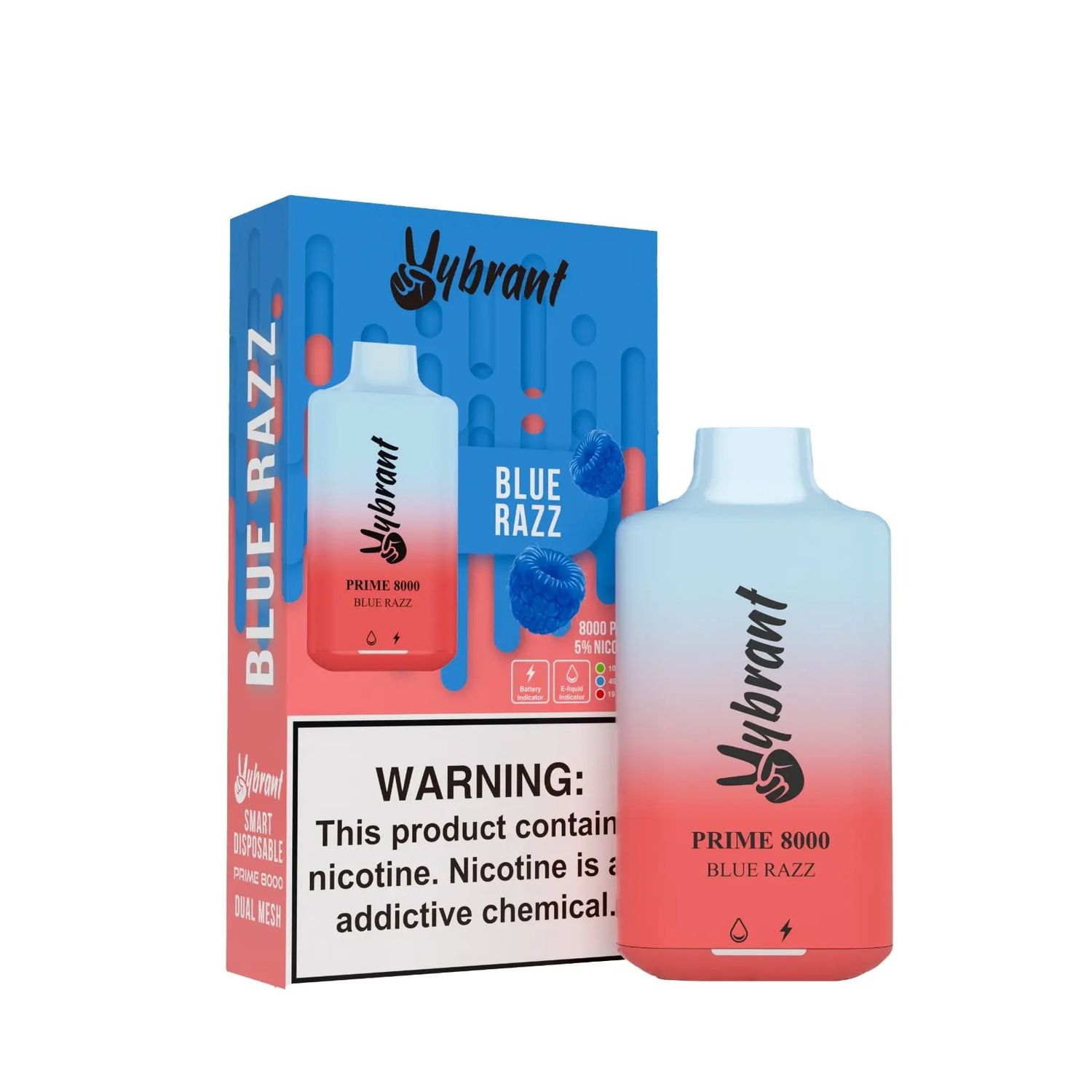 VYBRANT PRIME BLUE RAZZ 8000 PUFFS VYBRANT PRIME BLUE RAZZ 8000 PUFFS