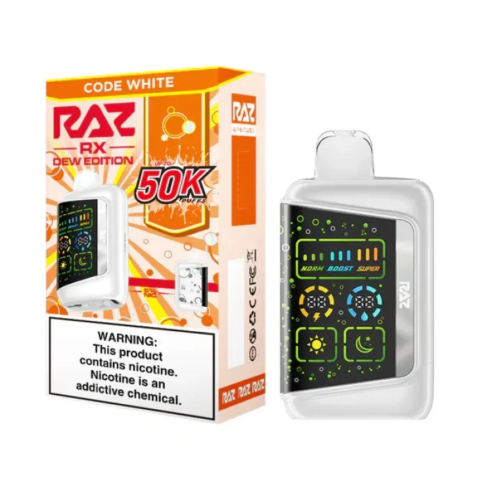 RAZ RX CODE WHITE 50000 PUFFS