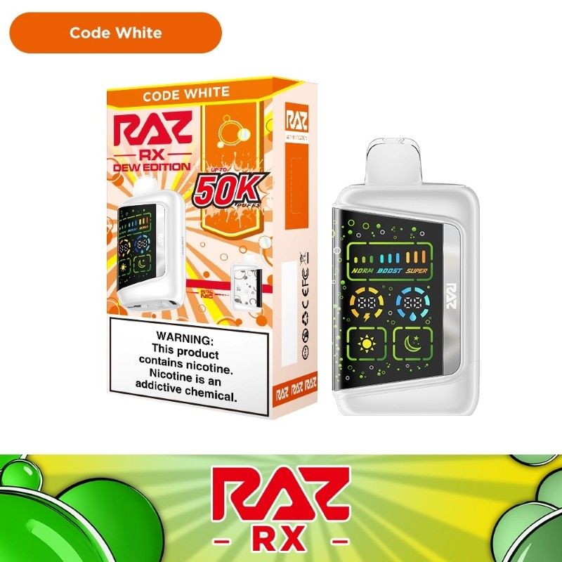 RAZ RX CODE WHITE 50000 PUFFS