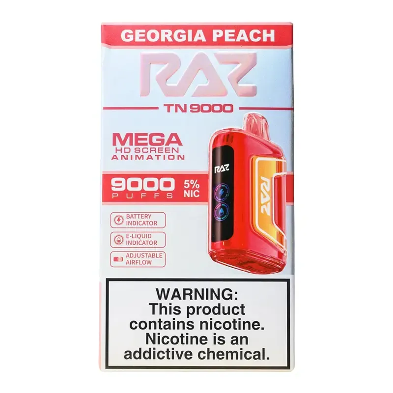 RAZ TN GEORGIA PEACH 9000 PUFFS RAZ TN GEORGIA PEACH 9000 PUFFS