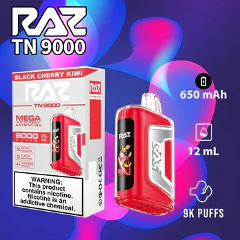 RAZ TN BLACK CHERRY KIWI 9000 PUFFS RAZ TN BLACK CHERRY KIWI 9000 PUFFS
