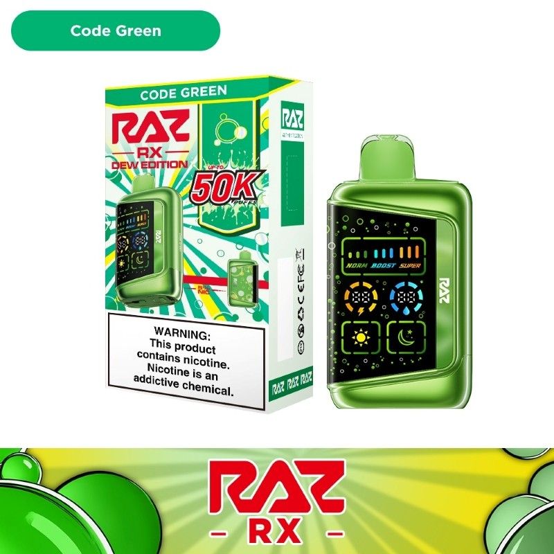 RAZ RX CODE GREEN 50000 PUFFS
