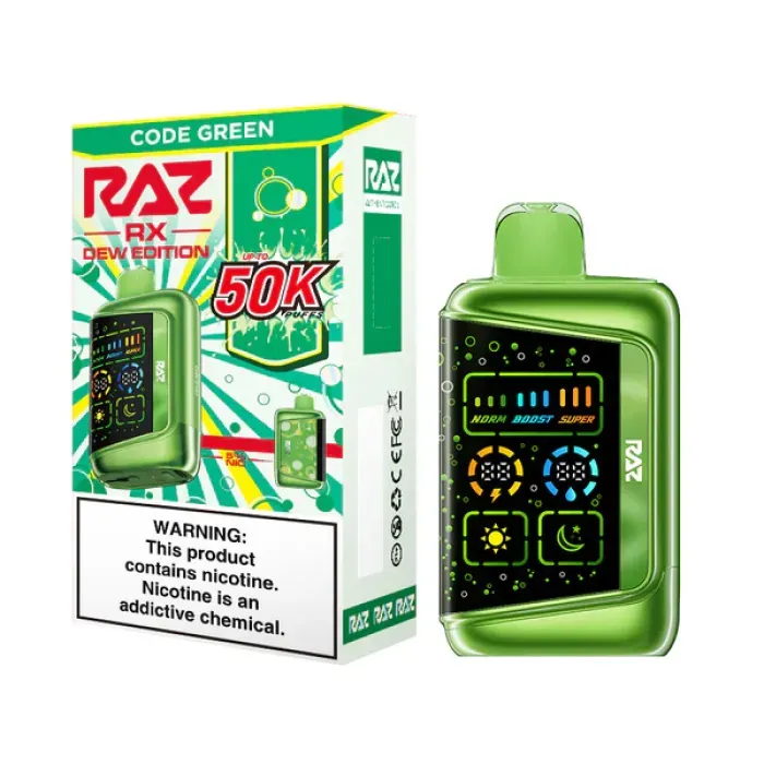 RAZ RX CODE GREEN 50000 PUFFS
