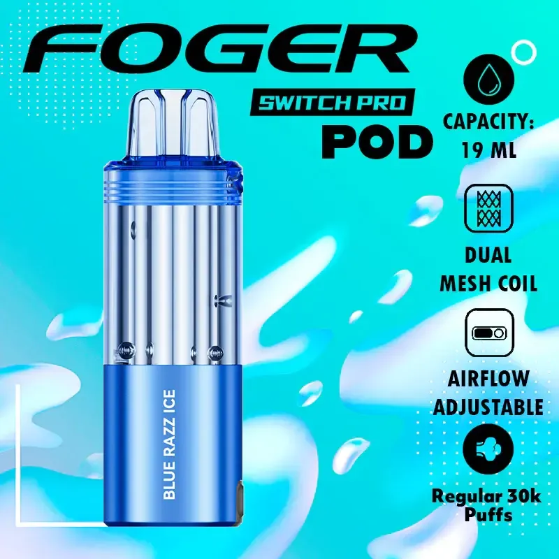FOGER SWITCH PRO POD BLUE RAZZ 30000 PUFFS