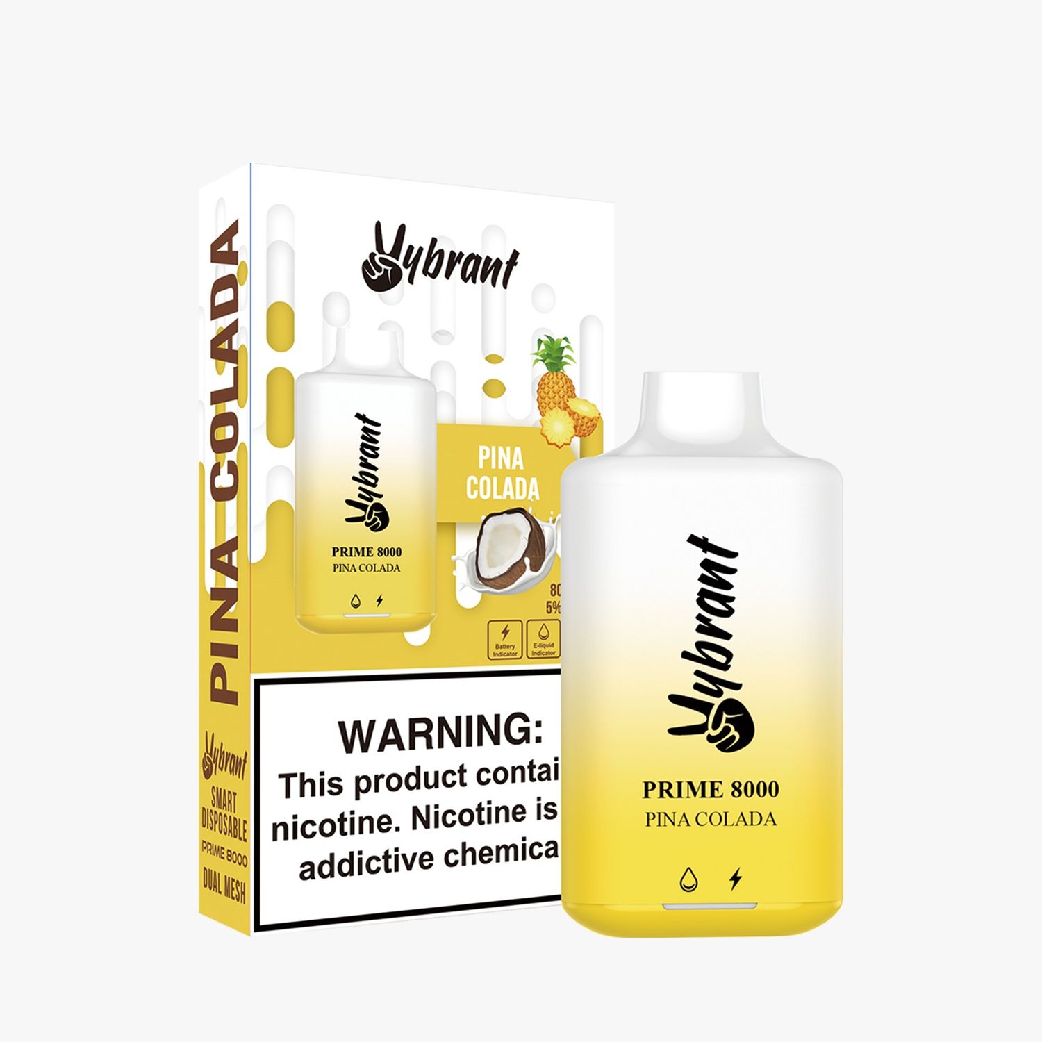VYBRANT PRIME PIÑA COLADA 8000 PUFFS VYBRANT PRIME PIÑA COLADA 8000 PUFFS
