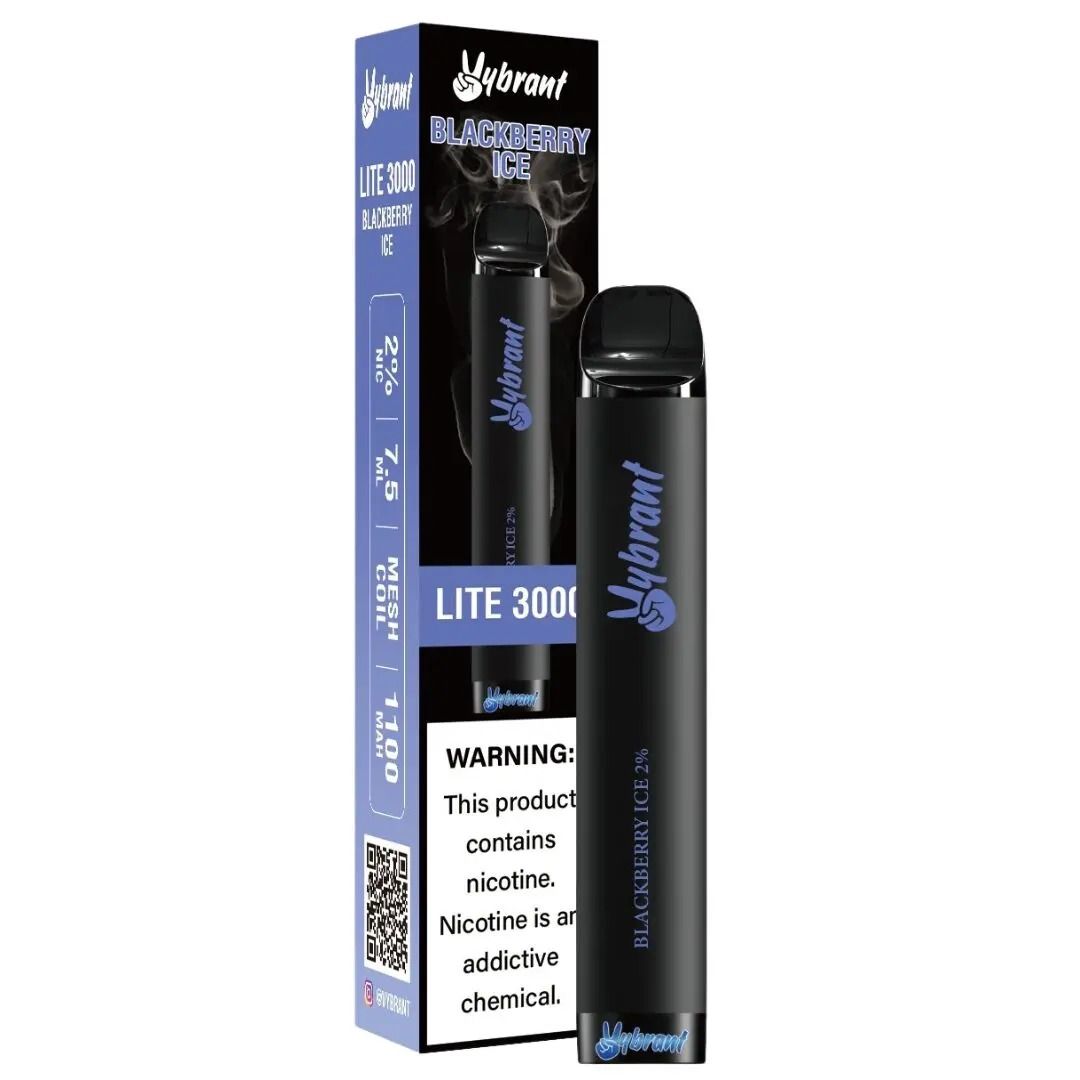 VYBRANT 2% BLACKBERRY ICE  3000 PUFFS