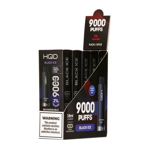 HQD CUVIE PLUS 2.0 BLACK ICE 2% 9000 PUFFS