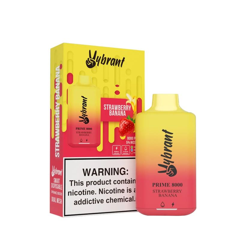 VYBRANT PRIME STRAWBERRY BANANA 8000 PUFFS