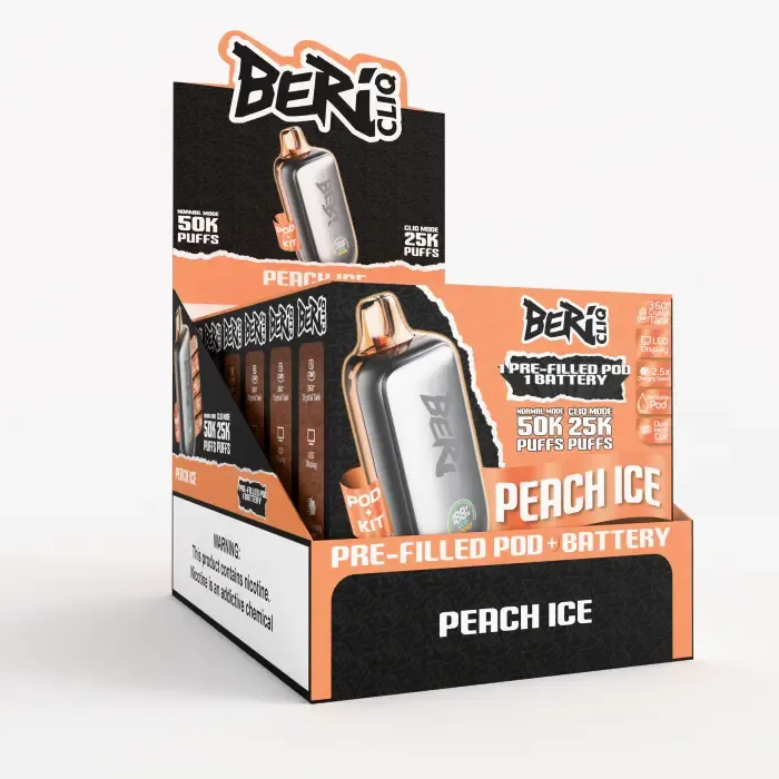 BERI CLIQ PEACH ICE 50000 PUFFS