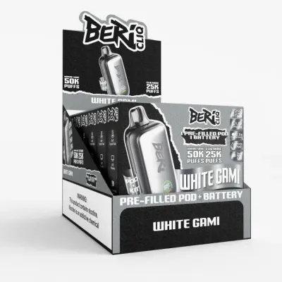 BERI CLIQ WHITE GAMI 50000 PUFFS BERI CLIQ WHITE GAMI 50000 PUFFS