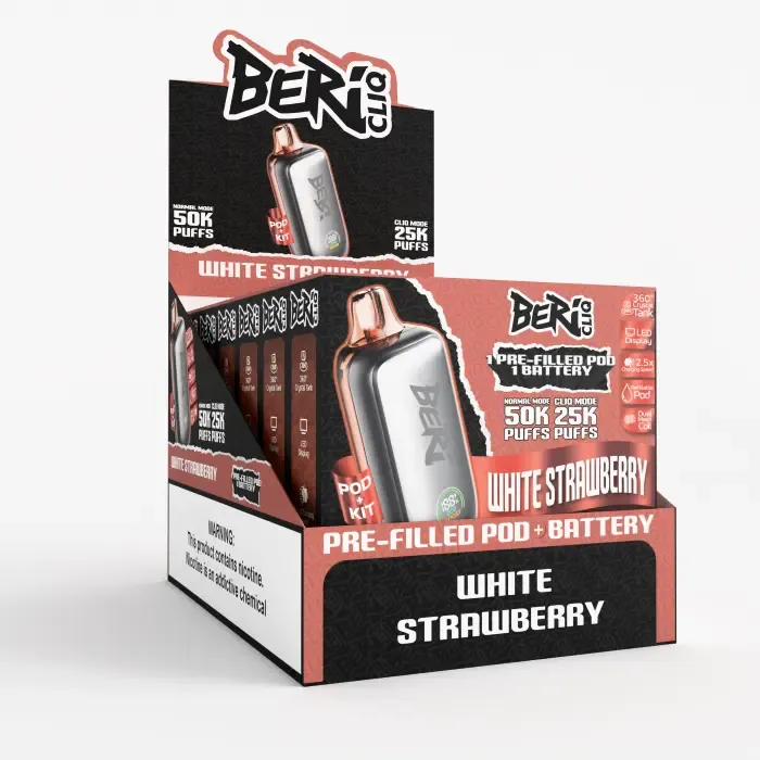 BERI CLIQ WHITE STRAWBERRY 50000 PUFFS