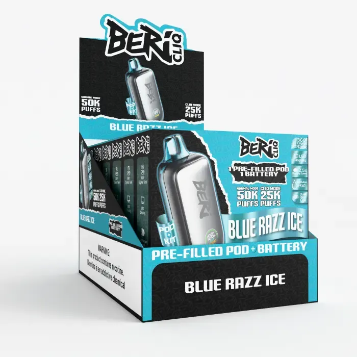 BERI CLIQ BLUE RAZZ ICE 50000 PUFFS