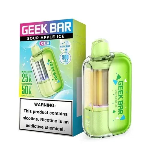 GEEK BAR CLR SOUR APPLE ICE 50000 PUFFS GEEK BAR CLR SOUR APPLE ICE 50000 PUFFS